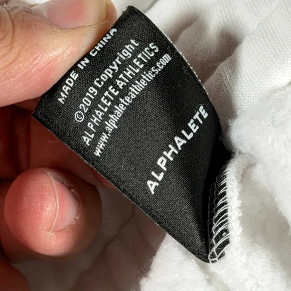 Alphalete White Cropped Quarter Zip Hoodie Sweatshirt Athletic Small Comfort Gym - Picture 10 of 14